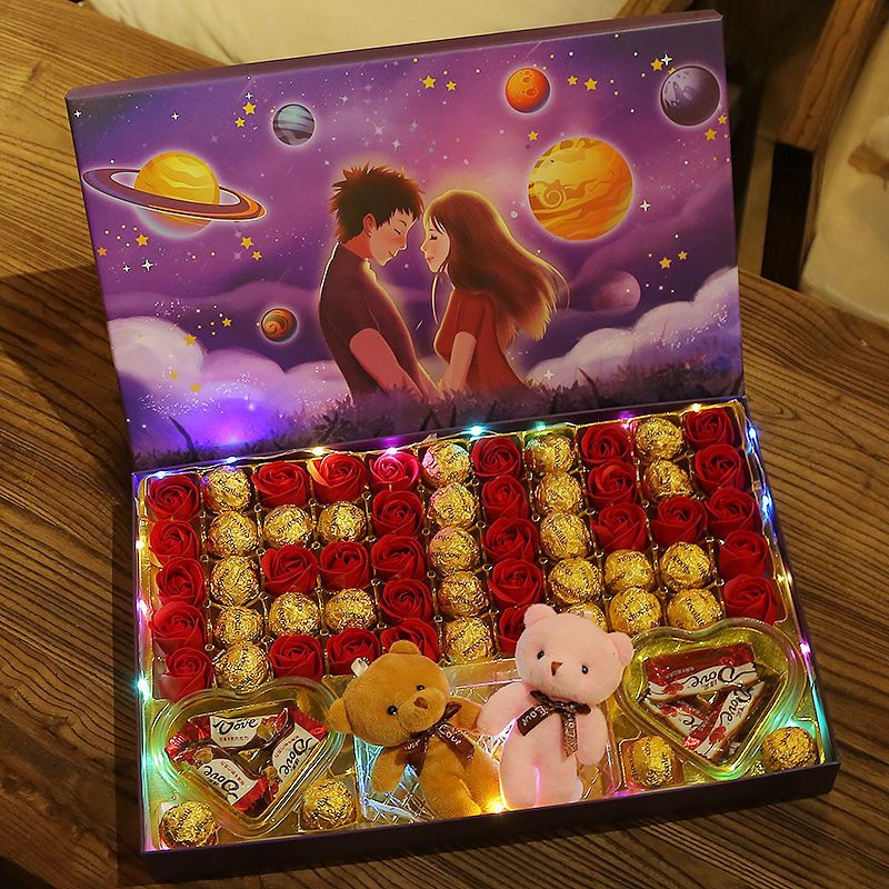 巧克力礼盒装送女友女朋友七夕情人节礼物巧克力520礼物