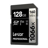 雷克沙(Lexar)128GB SD卡1066X高速U3 V30读160MB/s写120MB/s单反微单相机内存卡存储卡