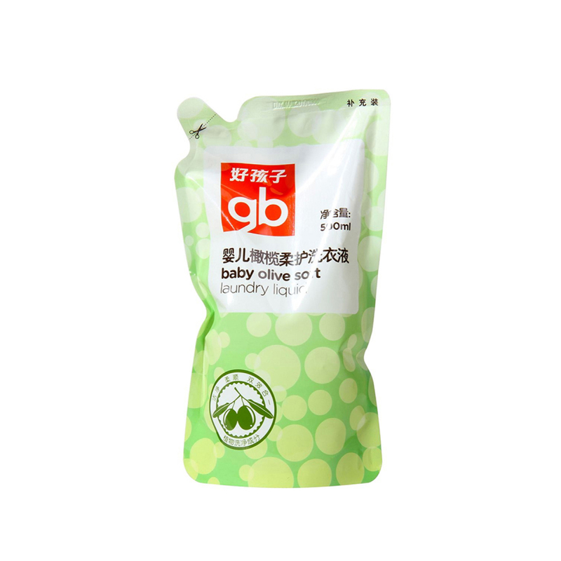 好孩子洗衣液婴儿橄榄精华柔护洗衣液补充装 500ml