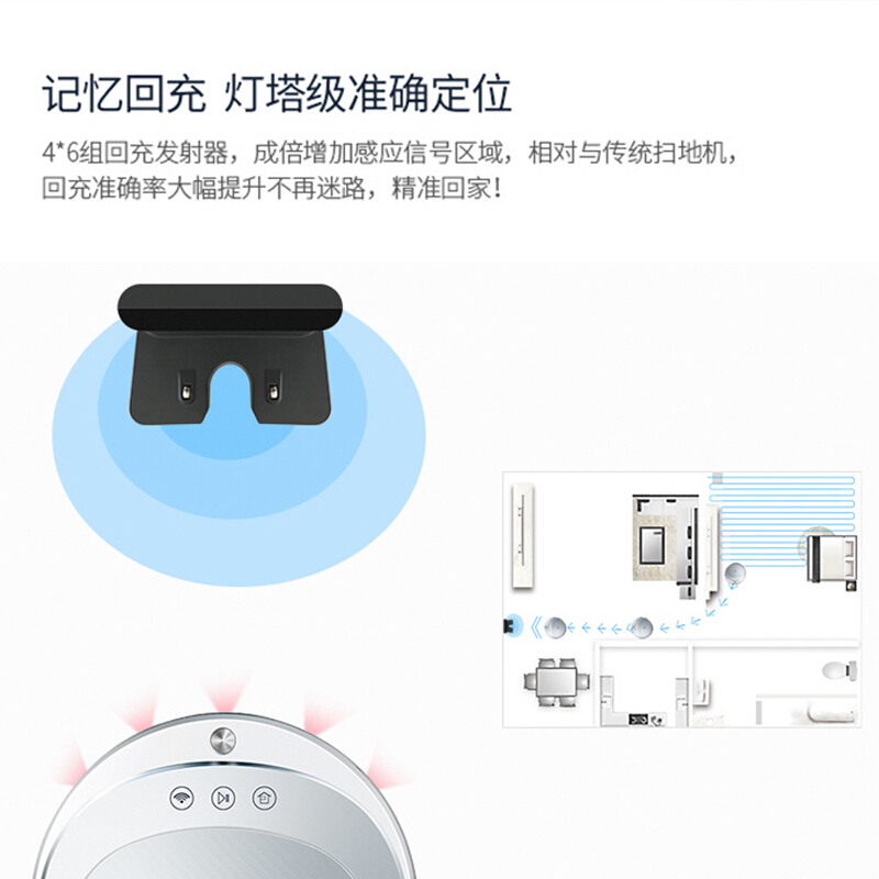 海尔(Haier) 银悦扫地机器人TAB-T550WSC家用智控家用全自动规划静音吸扫拖一体机高清大图