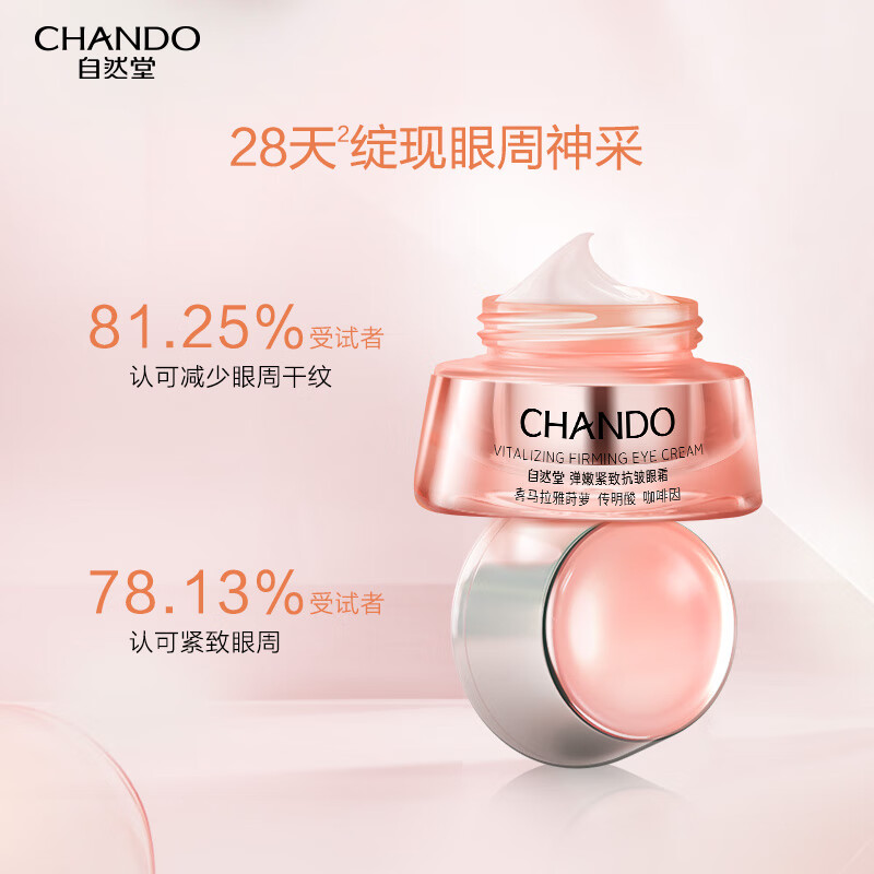 自然堂(CHANDO) 弹嫩紧致抗皱眼霜 15g高清大图