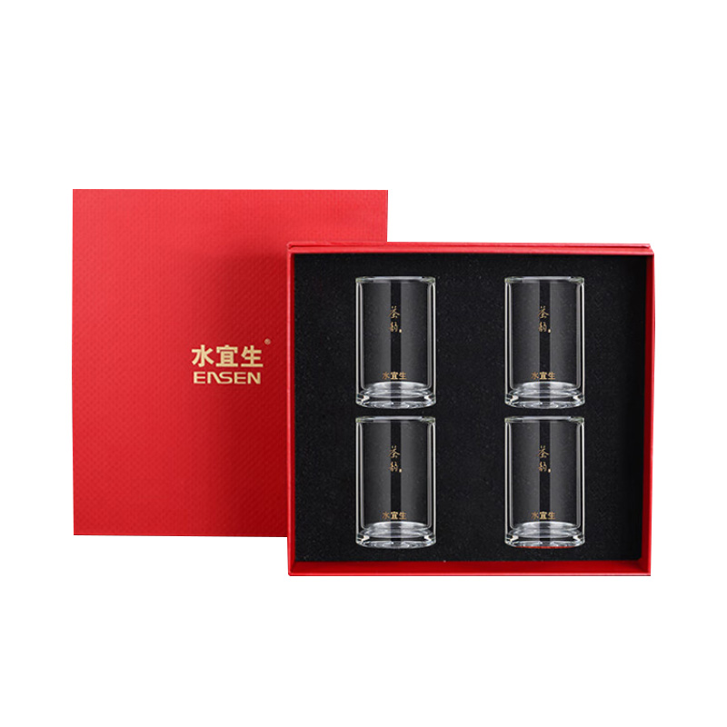 水宜生茶具口杯套装高硼硅加厚无铅耐热玻璃喝茶杯C805