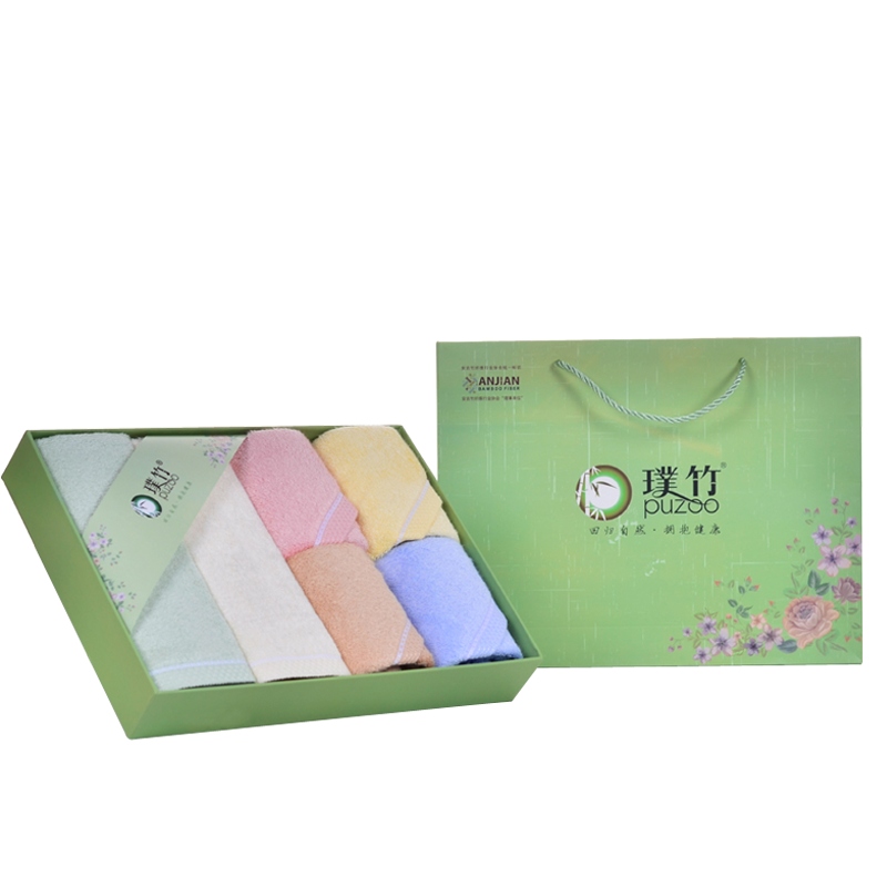 璞竹(puzoo)田园物语 毛巾6条装