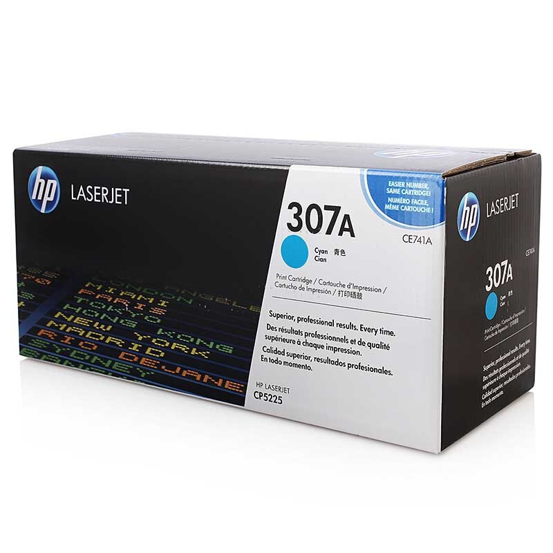 惠普(HP)CE741A 青色硒鼓 307A(适用LaserJet CP5225 CP5225n CP5225dn)高清大图