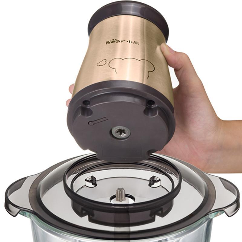 小熊新款绞肉机家用电动小型多功能料理打馅碎菜肉馅玻璃2l全自动