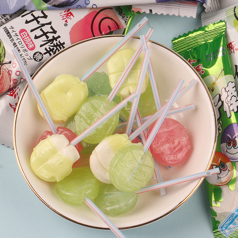 宏源仔仔棒棒棒糖休闲零食网红糖果多种水果口味儿童怀旧果糖 320g(80