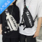 封后胸包男士ins潮酷小包街头潮流夏季新款单肩小背包绿色日系斜挎包斜挎包男