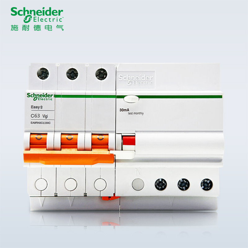 施耐德电气(Schneider Electric) E9系列 漏保空气开关3P63A 带漏电保护器