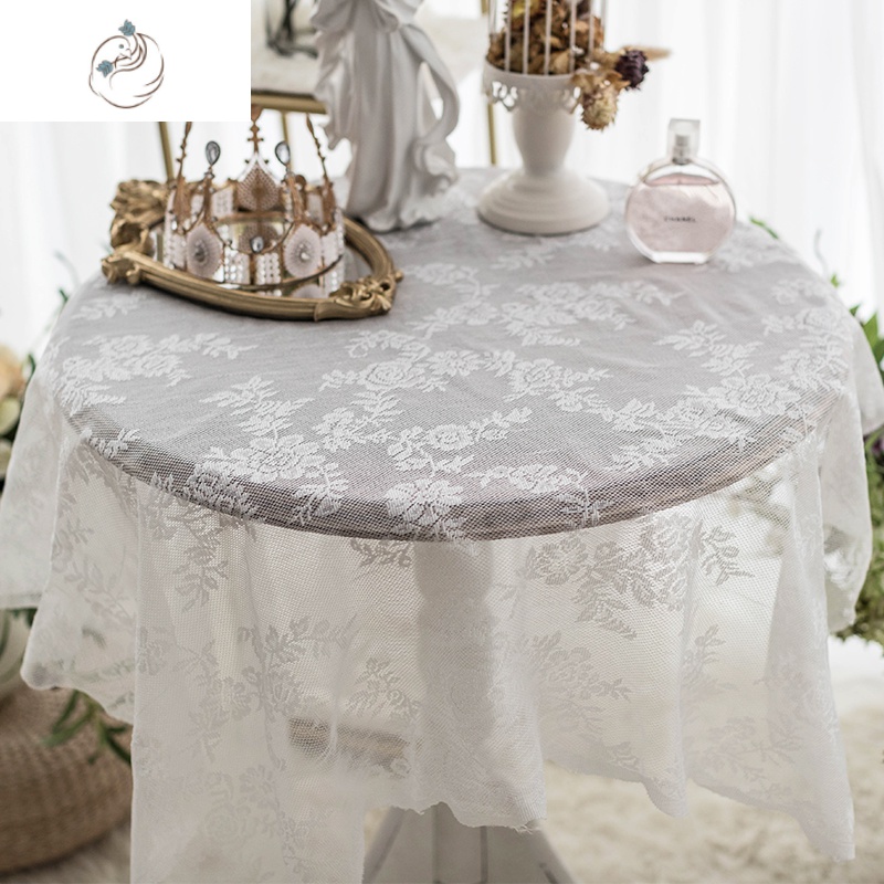 法式镂空白色蕾丝美式乡村北欧长方形桌布野餐布拍照背景布盖布舒适主义图片 高清实拍大图 苏宁易购