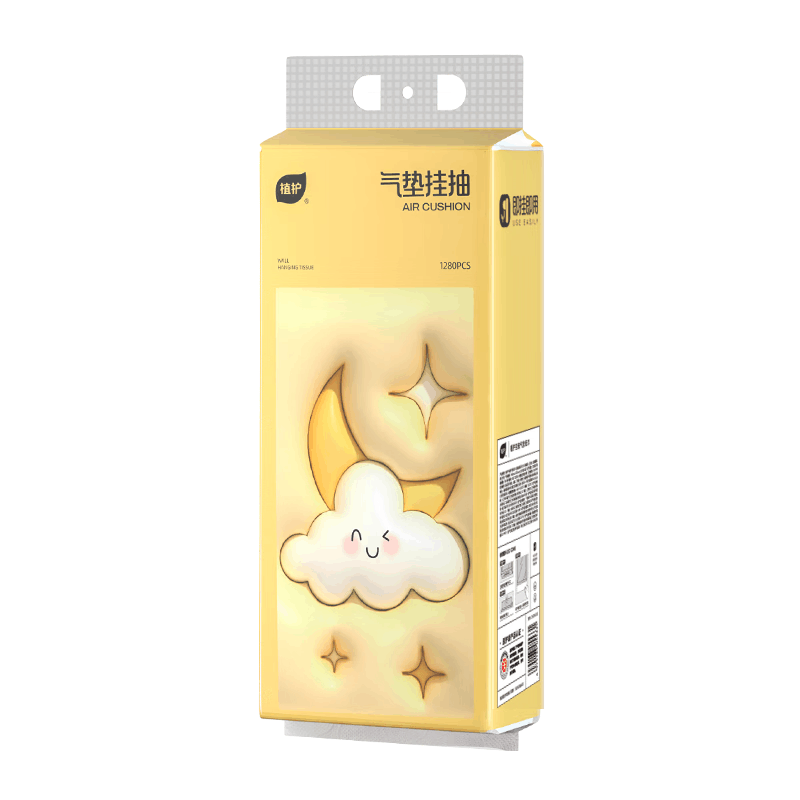 植护太阳花气垫挂抽纸巾155mm*175mm/1280张 320抽 6提/箱 ZH305533N6图片