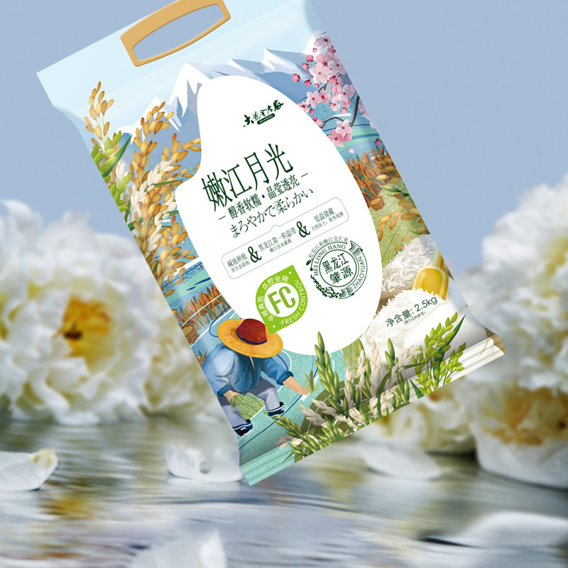 北大荒(BEIDAHUANG)大荒金老农嫩江月光大米 2.5kg高清大图