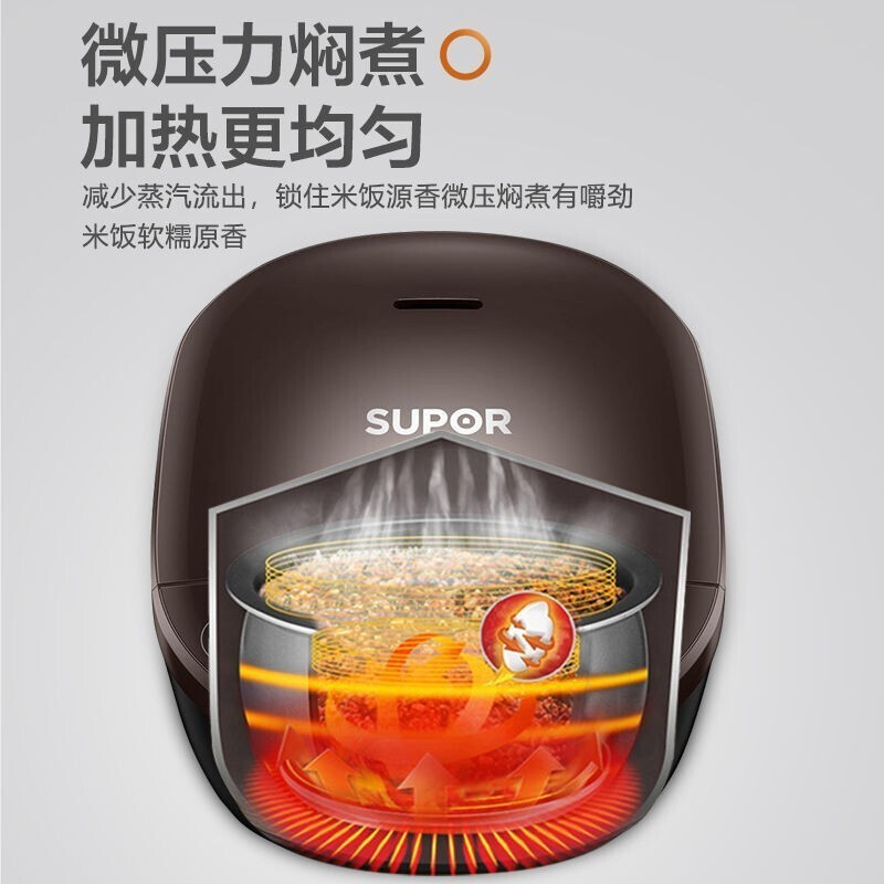 苏泊尔(SUPOR)电饭煲3L/升家用小容量1-6人 智能预约不粘内胆 全自动多功能迷你电饭锅新品SF30FD972高清大图
