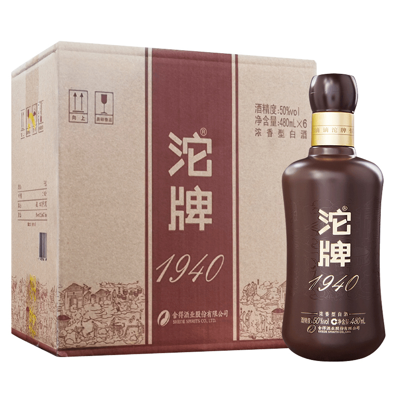 舍得沱牌 沱牌1940 50度 480ml*6 整箱装 浓香型白酒