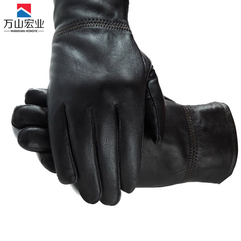 万山宏业 整皮男女款加绒羊皮手套盒装WD21T/副高清大图