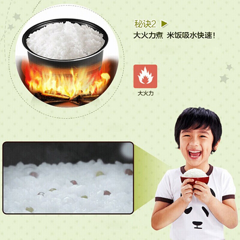 美的(Midea)电饭煲 可拆洗内盖 1.6L升多功能迷你小型电饭锅学生宿舍1-3人小猪煮饭锅 玲珑粉 YN161高清大图