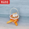 真智力仿真会叫猫咪会叫的猫提篮花篮工艺品景区礼品儿童玩具 会叫蓝色提篮黄花猫 默认仿真食物