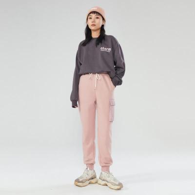 美特斯邦威运动长裤女贴袋冬季新款休闲宽松束脚百搭慢跑裤女