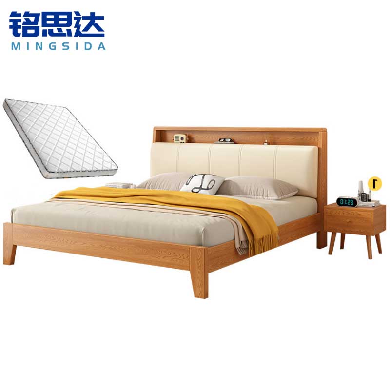 铭思达实木床高清大图