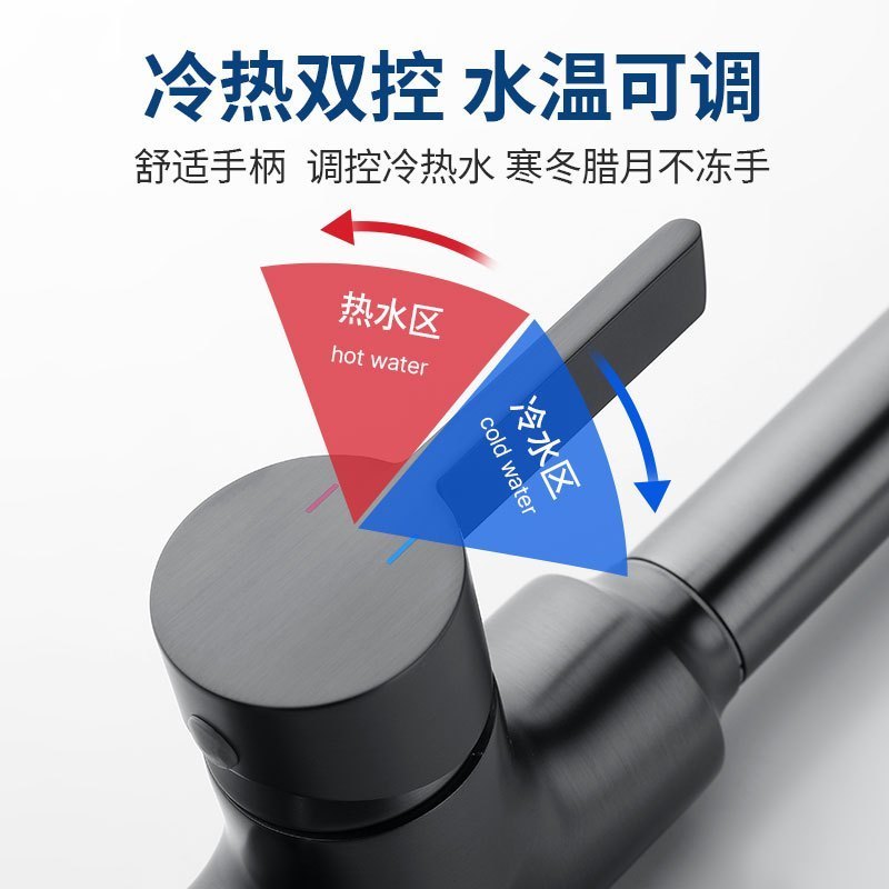 SEREN HOME赛恩卫浴厨房抽拉龙头全铜主体多功能切片出水简约款