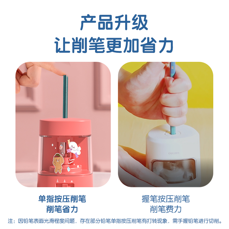 得力68658A电动卷笔刀耐用多功能削笔机/削笔器高清大图