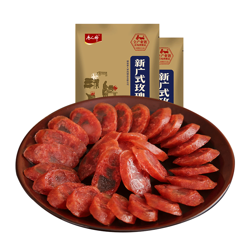 唐人神香肠新广式玫瑰香肠200g*2包 广式微甜腊肠湖南特产四六肥瘦