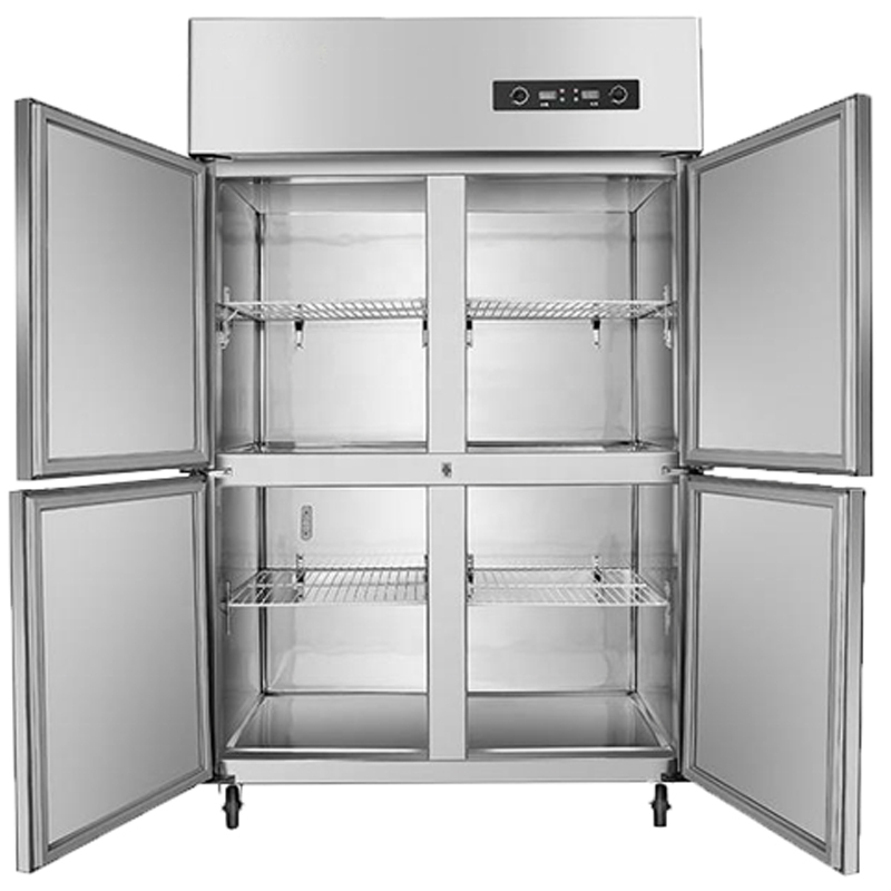 中宝四门冰箱商用厨房餐厅酒店饭店不锈钢双温冷藏冷冻立式大冰柜