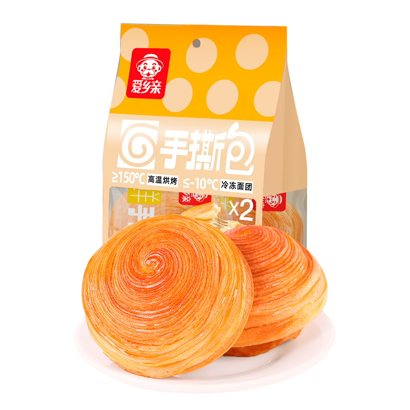 爱乡亲零食手撕面包338g袋装奶香原味面包蛋糕饼干早餐糕点原味办公室