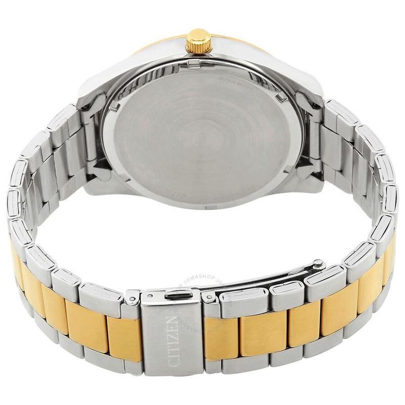 西铁城citizen蓝色表盘不锈钢表带商务经典运动休闲42毫米男士石英