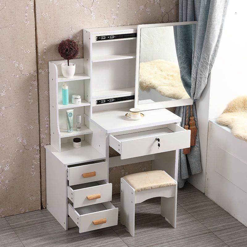 网红小户型梳妆台化妆柜桌子卧室现代简约省空间收纳多功能少女心
