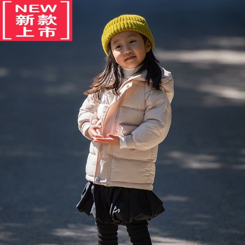 可莉允小原亲子装秋冬厚长款过膝棉服大童连帽棉衣外套母女装面包服图片