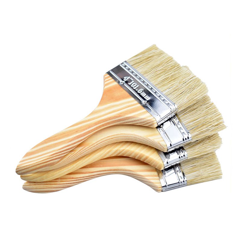 工霸 木柄仿猪鬃毛刷 4寸 毛长出锋60mm 定制款