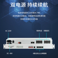 博扬 综合业务电话光端机 8路电话+8路磁石+4路百兆以太网隔离 单纤40km 机架式 1对价BY-8P-8H4EV