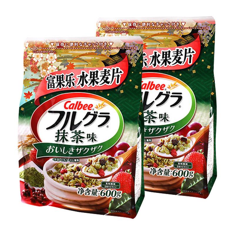 2件装|卡乐比Calbee水果麦片抹茶600g
