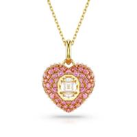 施华洛世奇(SWAROVSKI)金色调项链女款38cm小巧精致百搭配饰日常