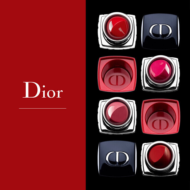 Dior迪奥口红烈艳蓝金魅惑 粉漾闪亮女士显色唇膏3.4g 绒雾777 烈焰赤橘高清大图