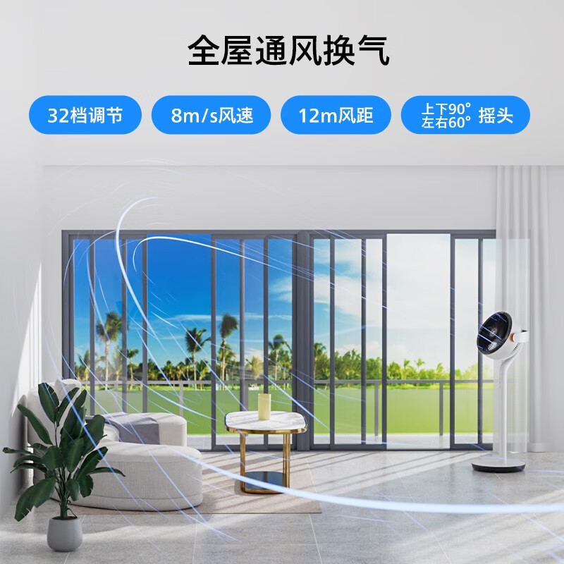 飞利浦(PHILIPS) 空气循环扇家用电风扇直流变频立式风扇落地扇遥控定时 ACR4144CF高清大图