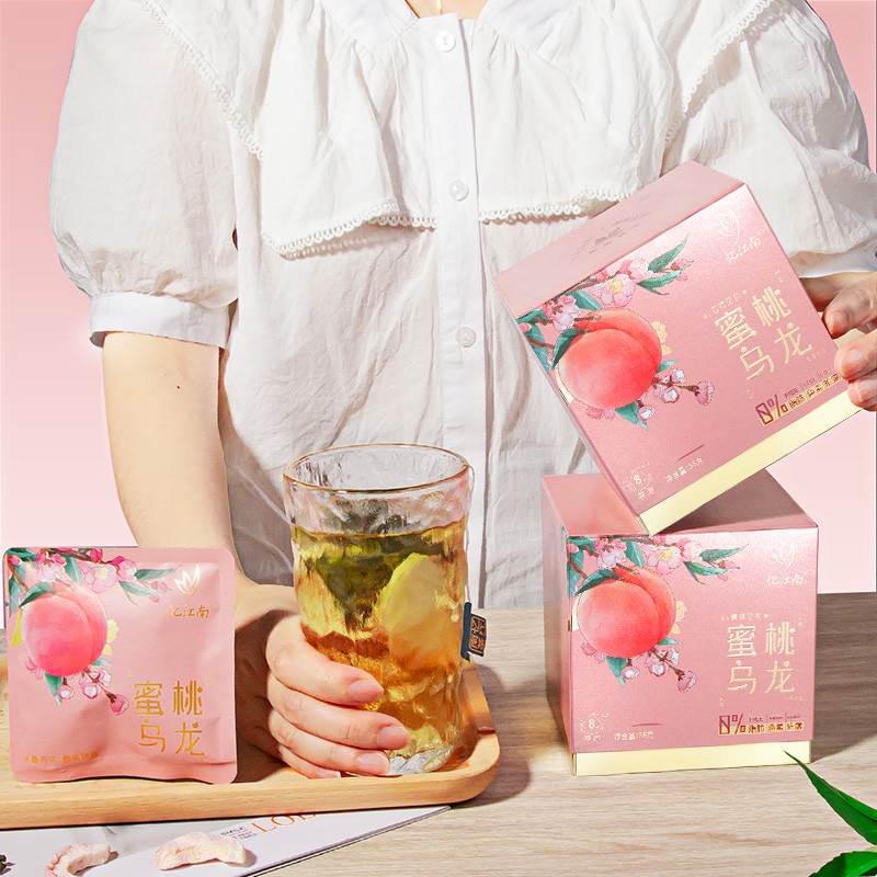 忆江南 花草茶蜜桃乌龙茶56g冷泡茶水果茶网红茶包冷萃茶叶三角袋泡茶高清大图
