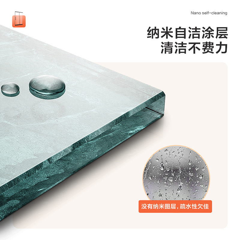 箭牌卫浴(arrow)一体式 整体淋浴房一字型 一推一移 两推互移 降噪防爆不锈钢 太空铝纳米淋浴房AES6L1501
