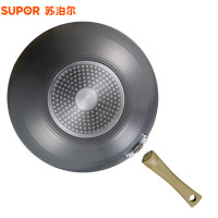 苏泊尔(SUPOR)火红点钛耐磨炒锅不粘锅无油烟炒菜锅无烟锅不沾锅 燃气煤气明火电磁炉通用 30cm口径PC30H7