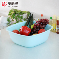 爱丽思(IRIS) 日本家用正方形塑料水盆 洗菜洗水果盆BOK-380