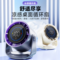 2025循环扇桌面风扇usb静音风扇免打孔壁挂厨房宿舍办公桌面风扇智能超清大屏数显