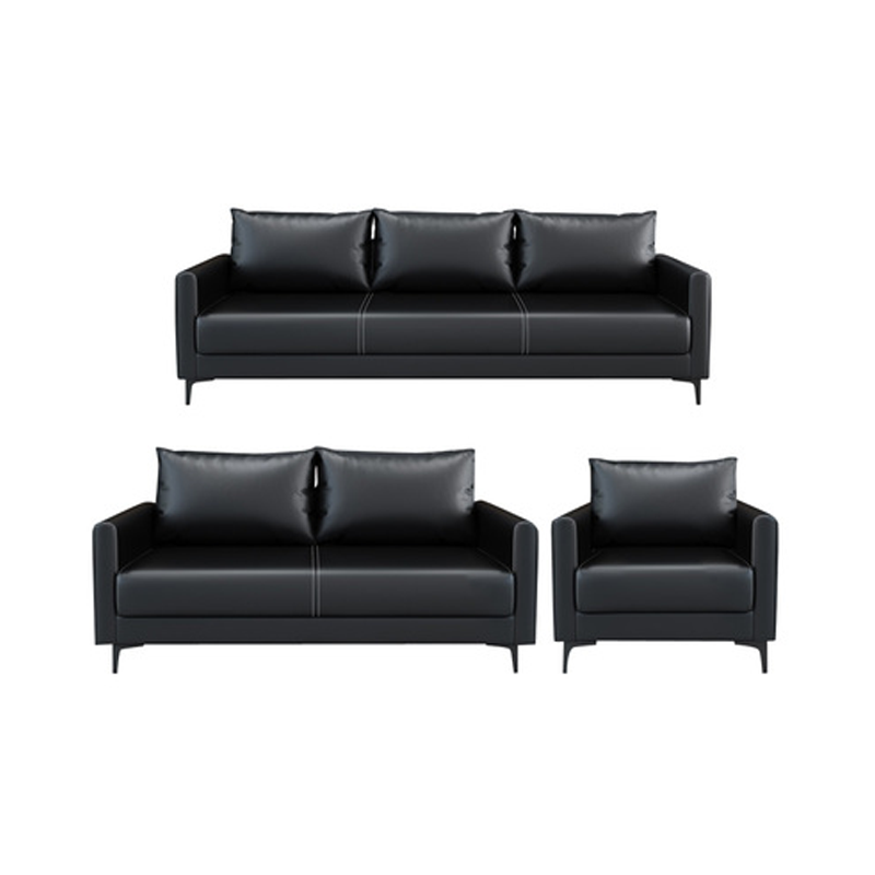 三金鑫 商务办公沙发茶几组合会客接待时尚简约休闲皮艺办公室二三人位 单人位+双人位+三人位