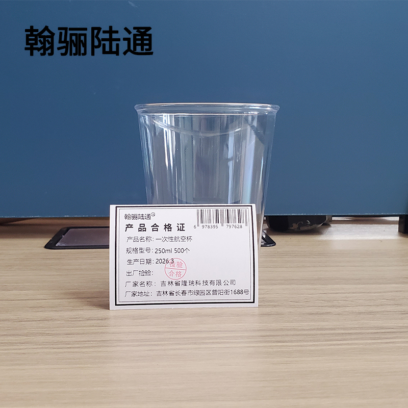 翰骊陆通 一次性航空杯 250ml 500个 箱高清大图