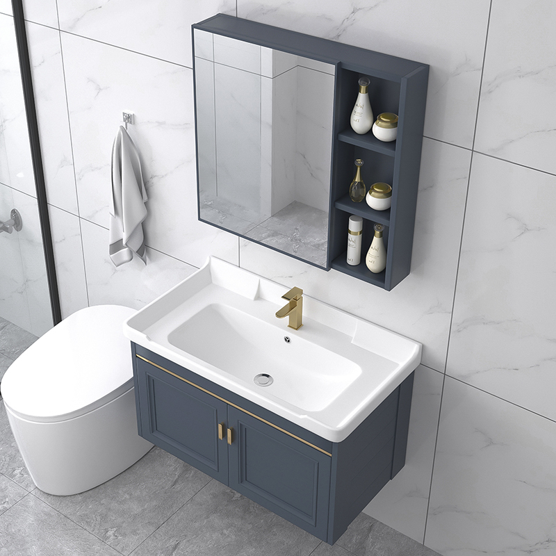 浴室柜洗手盆柜组合轻奢现代闪电客简约家用脸盆卫生间洗漱台挂墙式