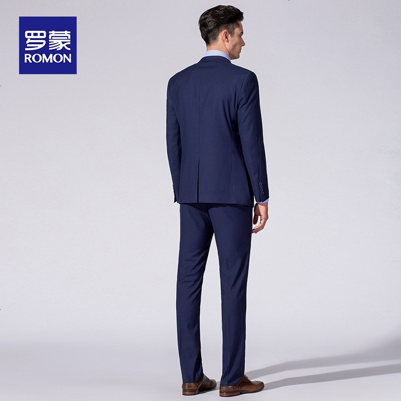 罗蒙西服套装男士三件套商务正装新郎结婚礼服伴郎服装韩版修身秋