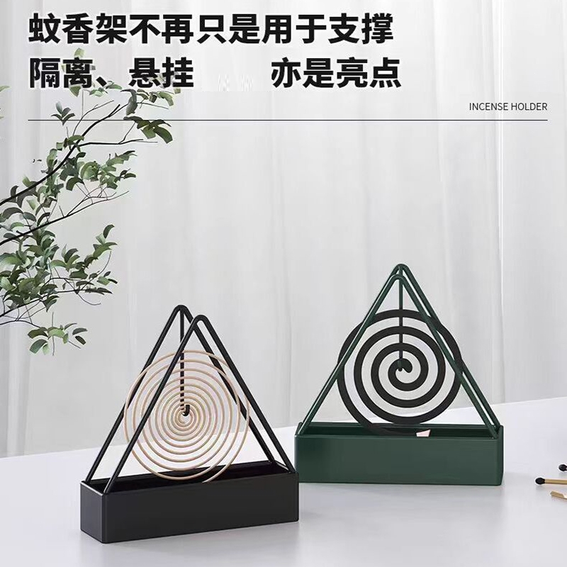 法耐(FANAI)蚊香架家用创意铁艺檀香熏香蚊香盘托蚊香炉盘香支架接灰盘_铁艺加厚蚊香盘黑色1个装