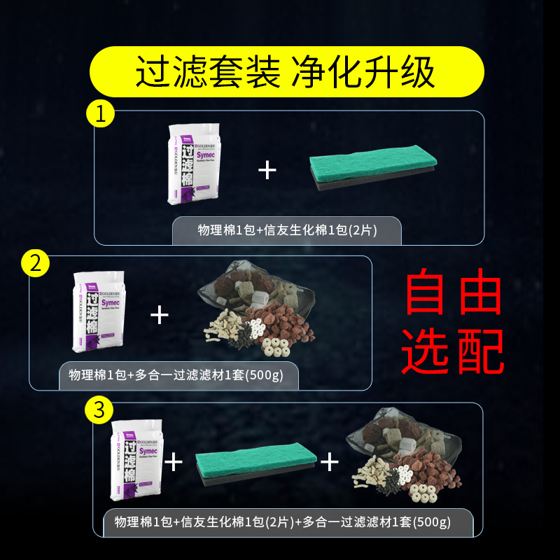 海星 鱼缸生化棉 淡水海水缸 水族箱滤棉 底滤棉过滤盒高清大图