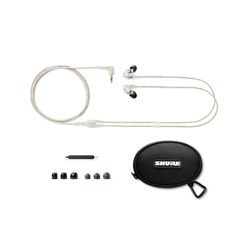 舒尔（Shure）SE215 入耳式 手机耳机 有线耳机 插头直径3.5mm 透明色