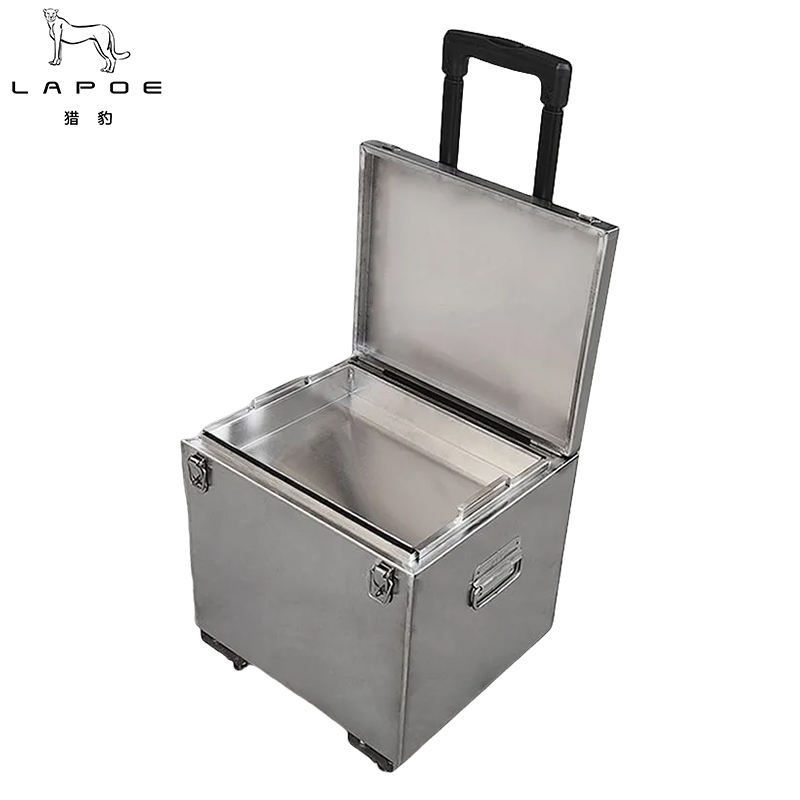 猎豹 不锈钢拉杆工具箱中号双层工具箱50x35x35cm/个高清大图