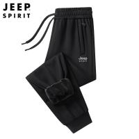 JEEPspirit运动裤男长裤针织冬季束脚休闲卫裤子男士加绒加厚6313